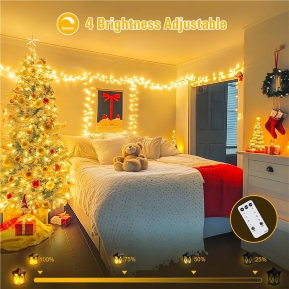 168FT 600 LED Christmas Lights Waterproof 8 Modes Christmas...